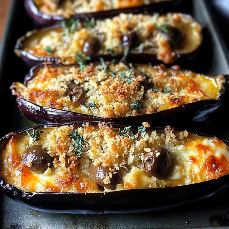 Aubergines gratinées mozzarella olives