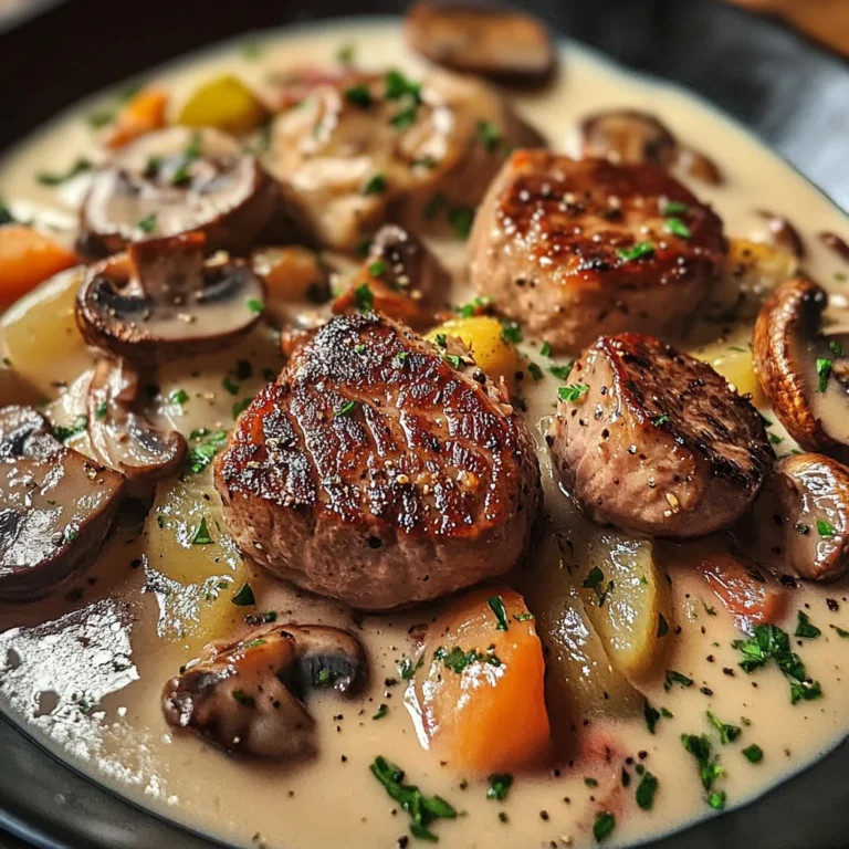 Blanquette de Filet Mignon de boeuf aux Champignons