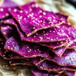 Crackers croustillants betterave et sésame