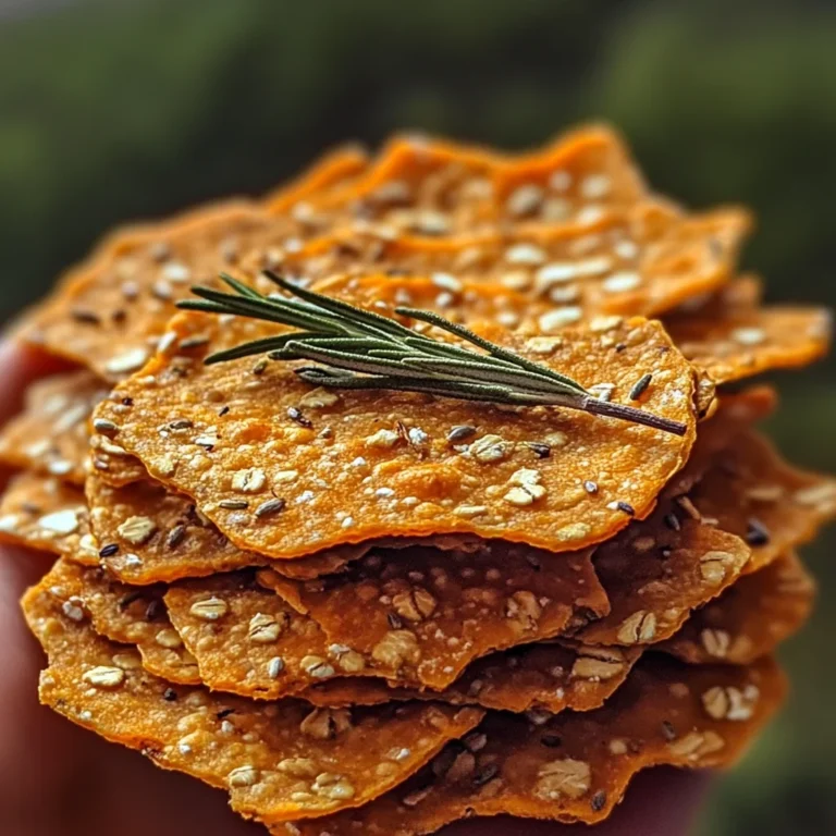 Crackers de patate douce, romarin et avoine