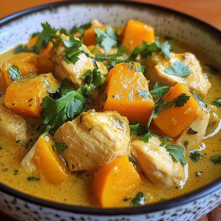 Curry onctueux de poulet et butternut