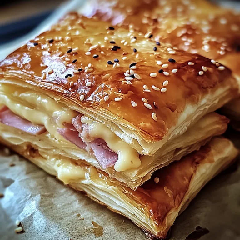 Feuilletés Croustillants au jambon de poulet et Fromage