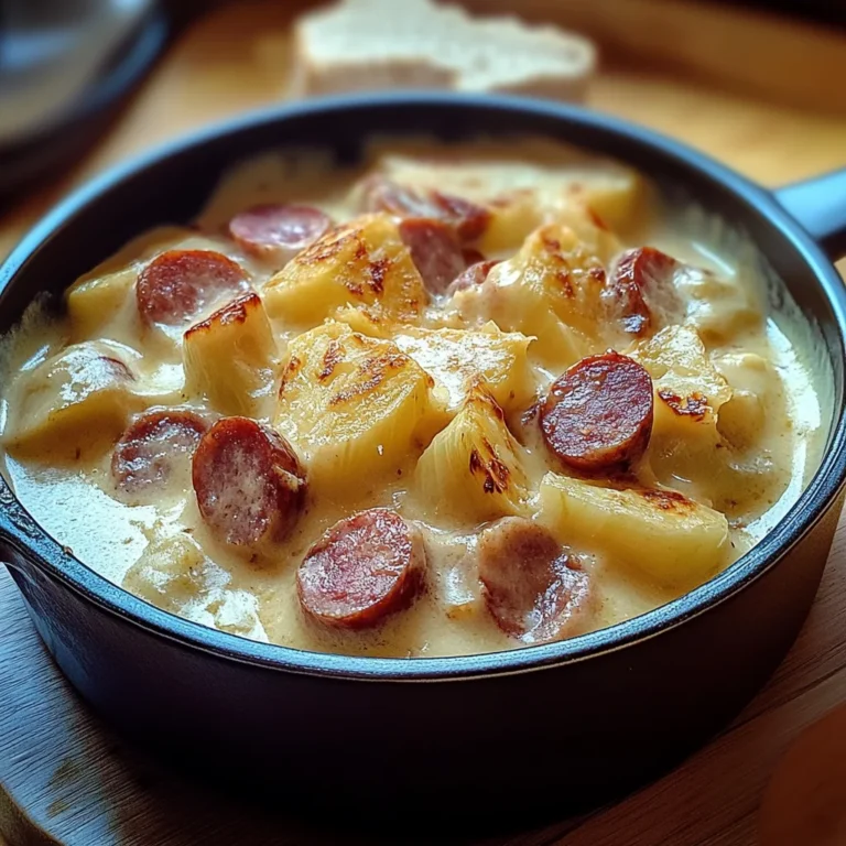 Fondue d’Endives Crémeuse aux Saucisses Fumées
