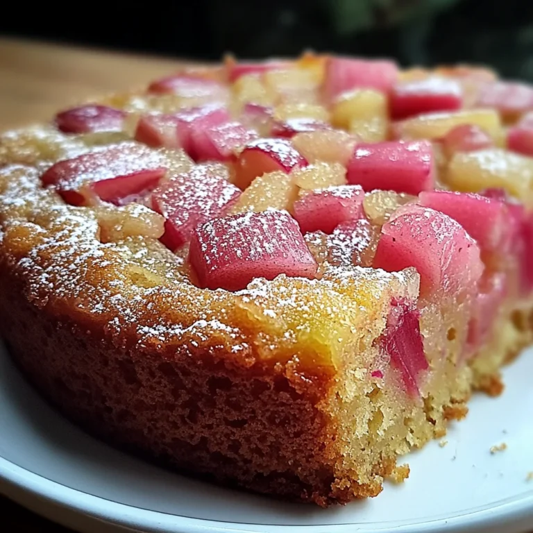 Gâteau à la rhubarbe