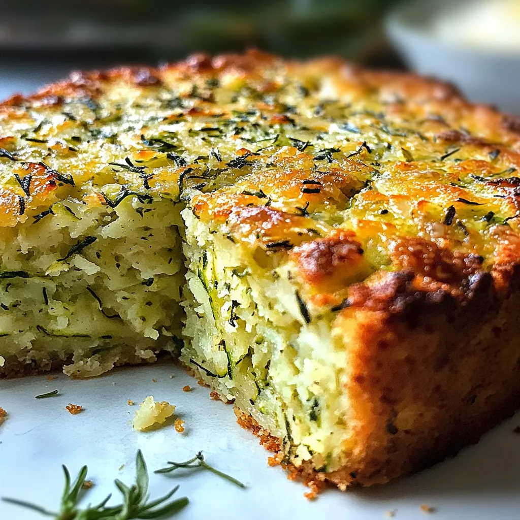 Gâteau moelleux courgettes parmesan