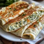 Gozleme turc fromage et herbes
