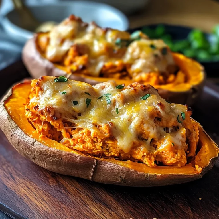 Patate douce farcie au poulet