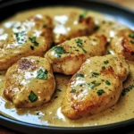 Poulet crémeux à la moutarde et au vinaigre de cidre blanc