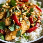 Poulet thaï sauce cacahuète