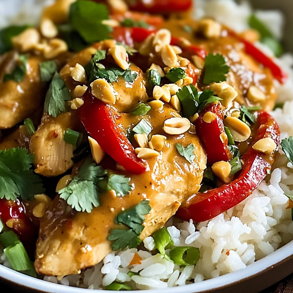 Poulet thaï sauce cacahuète