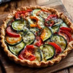 Tarte aux légumes colorés