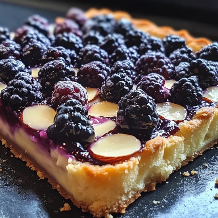 Tarte briochée aux mûres et à la crème d'amandes