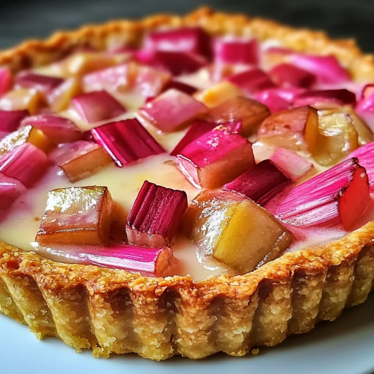 Tarte rhubarbe facile rapide