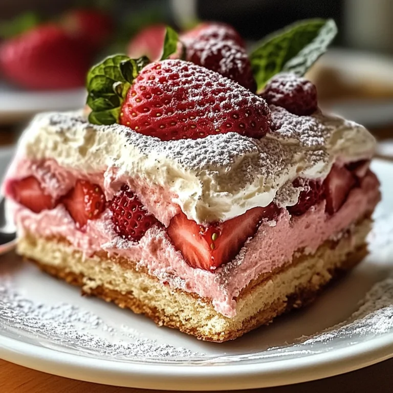 Tiramisu à la fraise avec biscuits roses de Reims