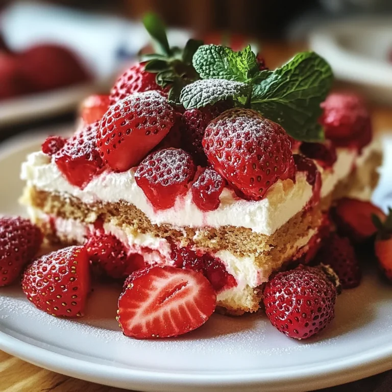 Tiramisu gourmand aux fraises