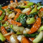 Wok croustillant aux légumes asiatiques