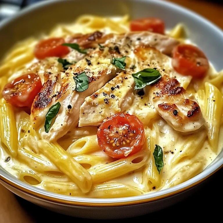 Pâtes crémeuses au poulet à l'italienne – Un délice fondant !