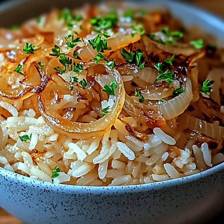 Riz à l'oignon à la française
