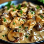 Stroganoff de Poulet aux Champignons