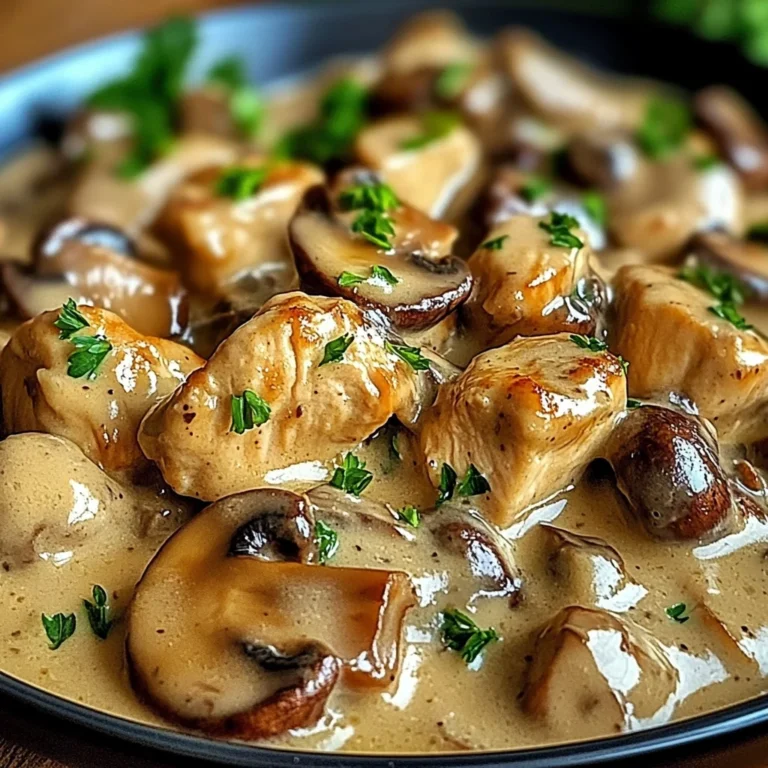 Stroganoff de Poulet aux Champignons