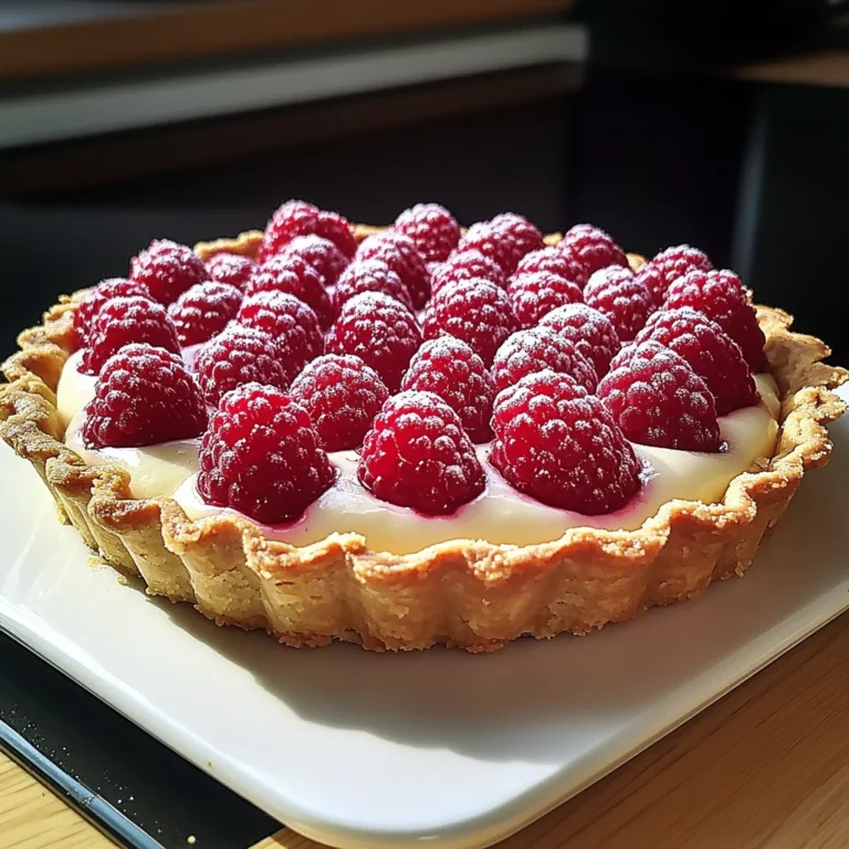 Tarte aux framboises comme chez le pâtissier