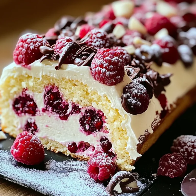 Bûche de Noël au Mascarpone, Chocolat Blanc et Framboises