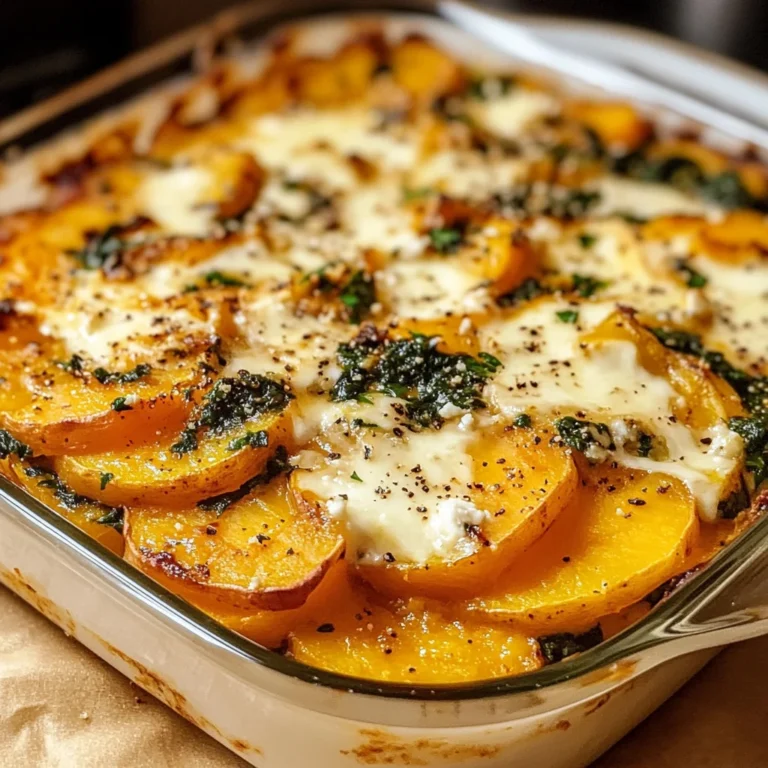 Gratin de Patates Douces, Épinards et Feta