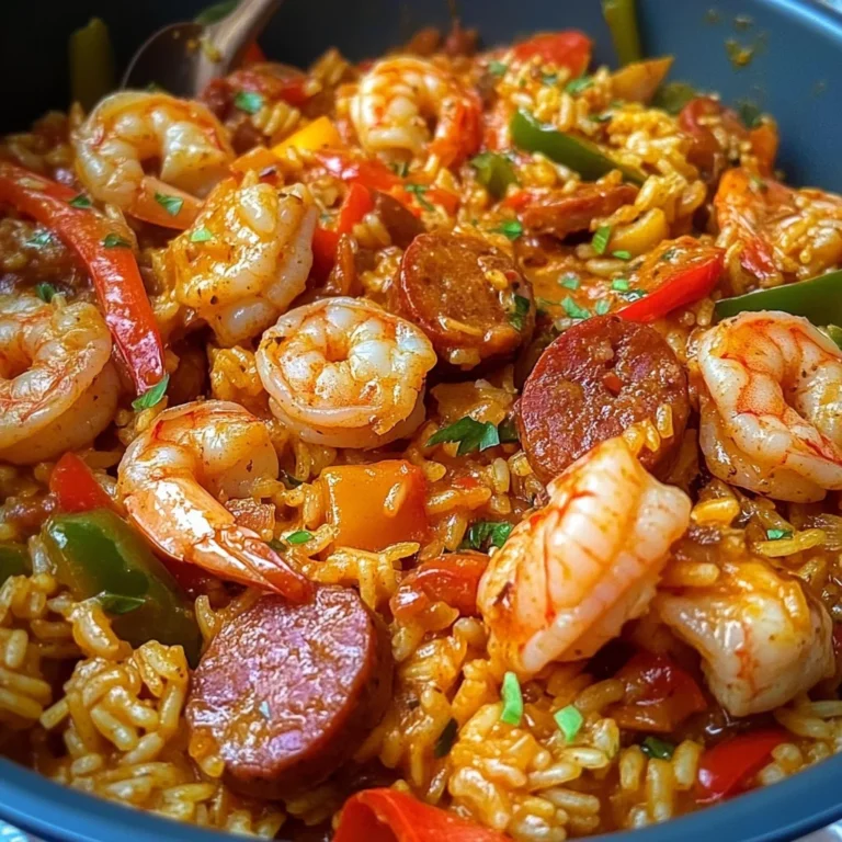 Jambalaya Authentique au Poulet, Crevettes et Saucisse
