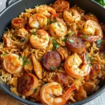 Jambalaya Authentique au Poulet, Crevettes et Saucisse
