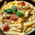 Pâtes crémeuses au poulet à l'italienne – Un délice fondant !