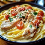 Pâtes crémeuses au poulet à l'italienne – Un délice fondant !