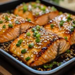 Pavé de saumon au miel et sauce soja