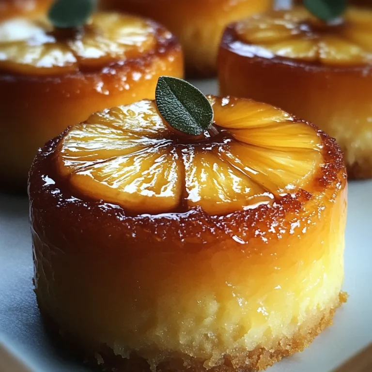 Petits Moelleux Renversés à l'Ananas & Mascarpone