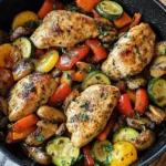 Poêlée de Poulet et de Légumes dans une Casserole