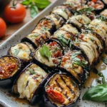 Roulades d'aubergines à la mozzarella