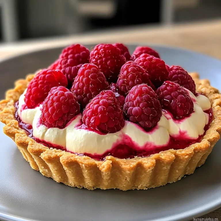 Tarte Onctueuse au Mascarpone & Framboises