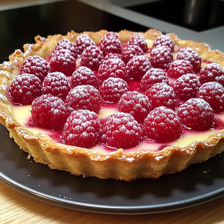 Tarte aux framboises comme chez le pâtissier