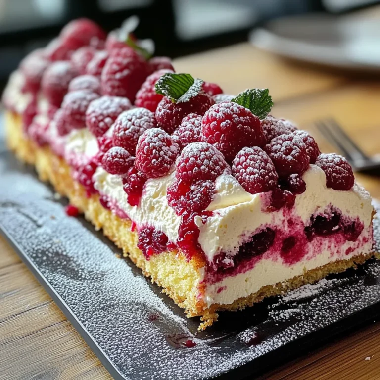 Bûche au Mascarpone et à la Framboise