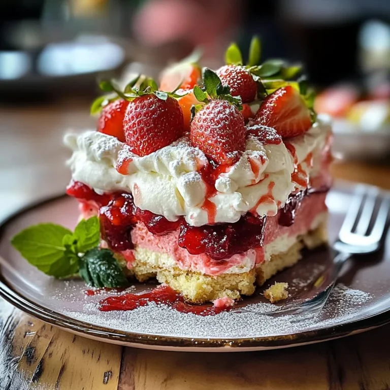 Dessert italien aux fraises fraîches