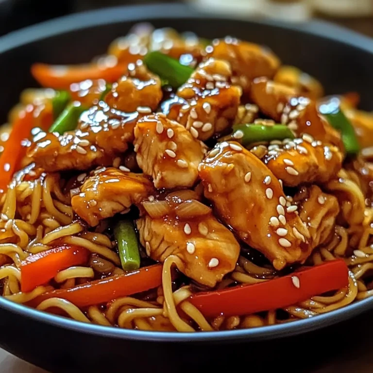 Nouilles Sautées au Poulet Caramélisé