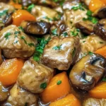 Poêlée de boeuf Crémeuse aux Champignons et Carottes : Un Régal Réconfortant