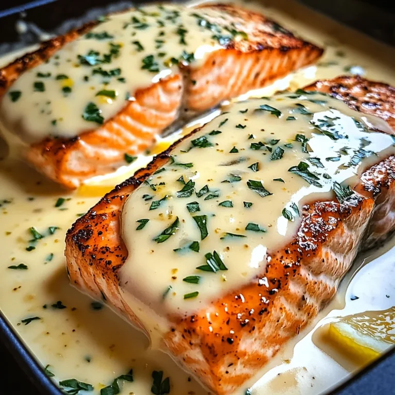 Saumon au four avec sauce crémeuse au beurre et citron